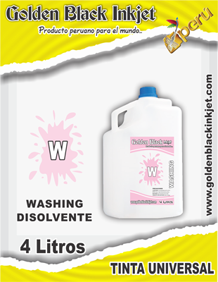 Galonera de 4 Litros de DISOLVENTE para Impresoras HP, Canon, Epson, Brother, Lexmark